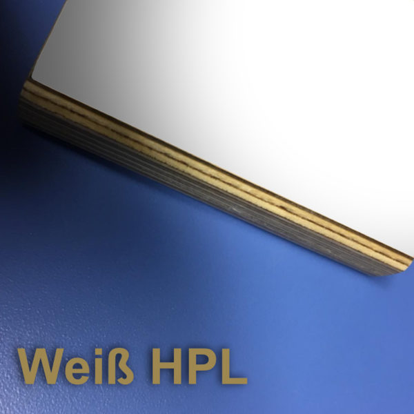 HPL in Weiß als Beispielfarbe